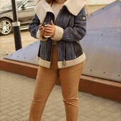 Напівбатальна дубленка! Розмір 48. Супер якість,тепла.