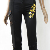 Оригінальні бріджі з золотим принтом 42 розмір (36 євророзмір).