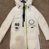 Зимова біла куртка/можна підлітку
