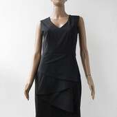 Стильне чорне плаття з воланами 42 розмір (36 євророзмір).