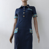 Вишукане темно-синє плаття 42-46 розміри (36-40 євророзміри)