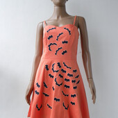 Вишукане помаранчево-синє плаття 48 розмір (42 євророзмір).