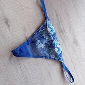 Сині стринги сіточка з квітами primark