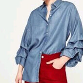 Джинсовая рубашка zara