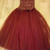 Шикарне вечірнє , святкове плаття! Бордо.