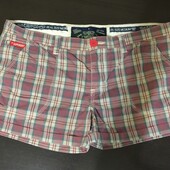 Шорты летние короткие лето в клеточку, S/M, Superdry