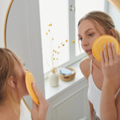 ♕ 1 шт ♕ Велика багаторазова подушечка для зняття макіяжу від Tchibo (Німеччина)