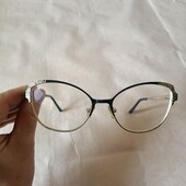Оправа під окуляри з темно-зеленими вставками. Цупкі, не хитаються