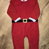 Флісовий новорічний чоловічок. Костюм Санти H&M 74-80см. 9-12міс