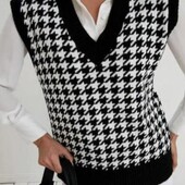 Жилeтка в принт" гусиные лапки"