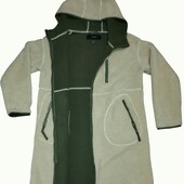 Меховая длинная теплая фирменная куртка