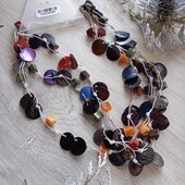 Намисто різнокольорові трьохярусне