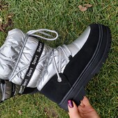 Зимові дутіки чоботи черевики сапоги дутики дівчинка 33 34 35 36р. 21,6-23,6см