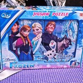 Детский игровой набор кубиков-пазлов 6в1 Холодное сердце