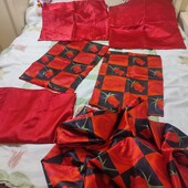 Євро атласна спальна , 4 наволочки, простинь на резинці та підковдра