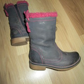 Стильні шкіряні чобітки 26 розм