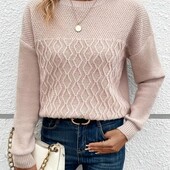 Стильный тонкий джемпер, свитер, пуловер, р. м, наш 46-52, пудра
