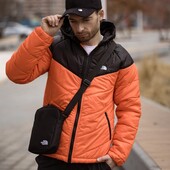 Фірмова демісезонна чоловічакуртка Active TNF чорно-помаранчева