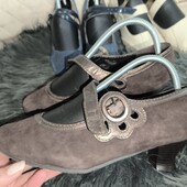 Hotter uk5.5 38.5p туфельки з натуральної шкіри та замші