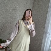 Ніжно лимонна, в'язана безрукавка - туніка ✨ Нова