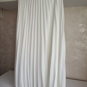 Біла довга спідниця пліссе р.12