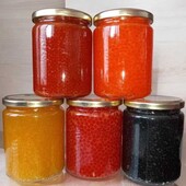 Вкуснейшая икра форели лосося кеты осетра щуки на выбор имитированная от настоящей не отличается