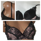 Бюст мереживний чорно-бежевий чашка 80В Teyi другий розмір з поролоном