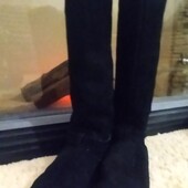 Сапоги зимові замшеві в гарному стані р.38-39
