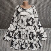 Симпатичное трикотажное платье/туника на пышные формы, р.3XL/4XL