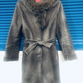 Дубленка под пояс р .М.натуральна кожа и мех!