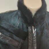 Куртка лакова з норкою С-М