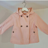 Стильний рожевий тренч, плащ, 18-24 місяці
