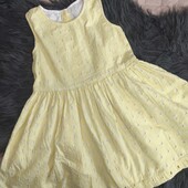 4-5р світло жовта трендова сукня прошва шиття