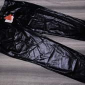 Новые женские латексные стрейчевые брюки с карманами большого размера