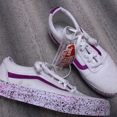 Новые текстильные мокасины Vans на шнурках