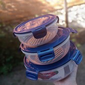 Набор контейнеров bager 3шт.цвет синий (фото 1,2)