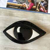 Lulu guinness кожаный брендовый клатч глаз