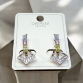 Сережки 'Xuping' Фіаніт (Родій) 058900