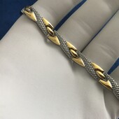 Новинка! Красивый магнитный браслет! Позолота 18К с вставками под серебро-длина 20.5 см