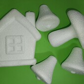 Набір пінопластових фігур для дитячої творчості, створення новорічних іграшок 5шт