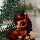 Шикарнейшая новогодняя деревяная игрушка, символ 2026года 2в1