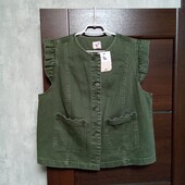 Новая брендовая коттоновая джинсовая жилетка р.14.