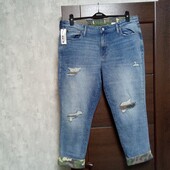 Брендовые новые коттоновые мужские укороченные джинсы р.38