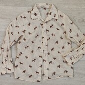 #4783. Сорочка новорічна з оленями 116р