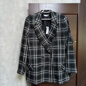 Новый брендовый двубортный удлиненный пиджак р.18-20..