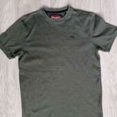 Kingpin хлопковая футболка цвет хаки меланж размер XS S можно подростку 