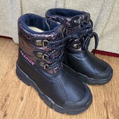 Дуже теплі зимові чобітки для дівчинки р.27 (16.5-17)