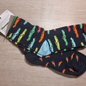 Лідл! Трикотажні яскраві високі чоловічі шкарпетки 43-46 розмір 2 пари! Лот 14