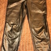Брюки з еко шкіри на флісі