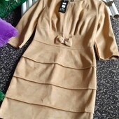 Платье повседневное ткань замша